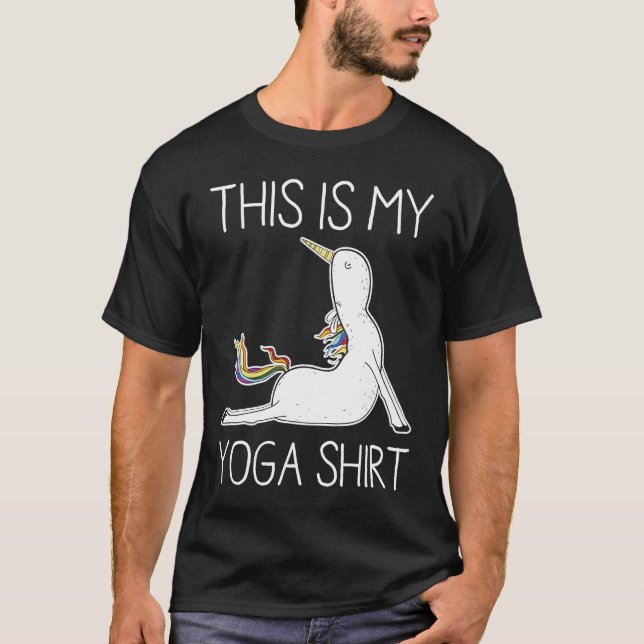 T-shirt This Is My Yoga  Unicorn (Devant)