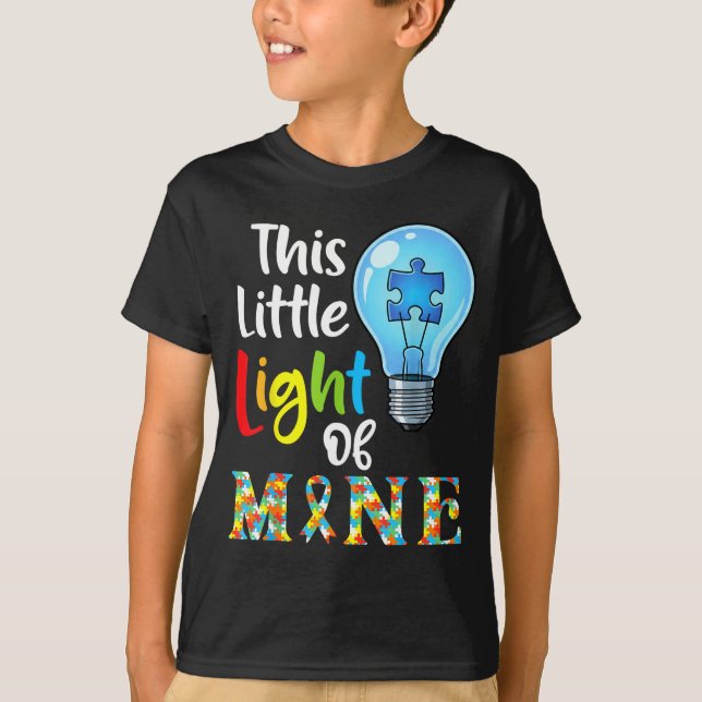 T-shirt This Little Light Of Mine Autism Awareness Support (Devant)