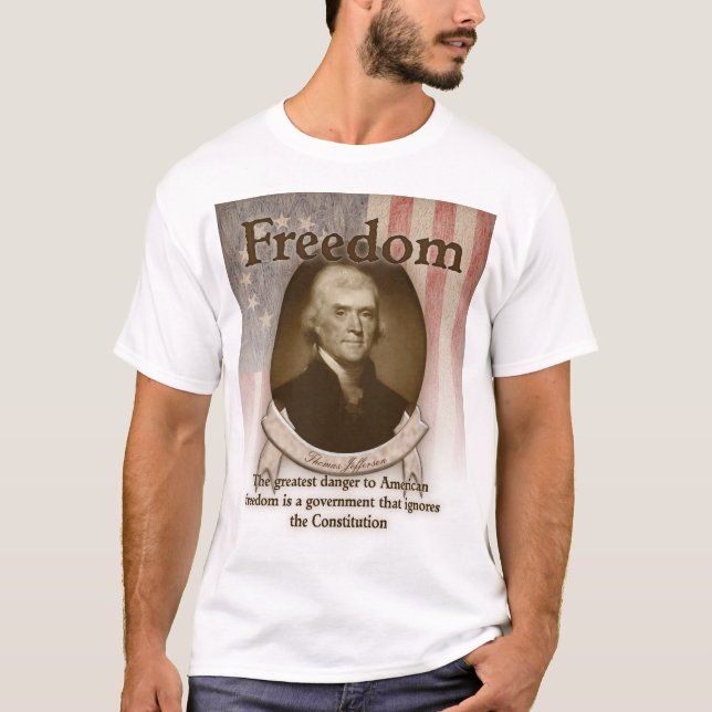 T-shirt Thomas Jefferson - liberté (Devant)
