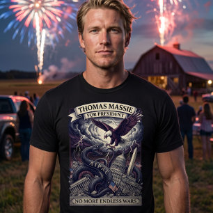 T-shirt Thomas Massie pour Président 2028 Anti Guerre Libe