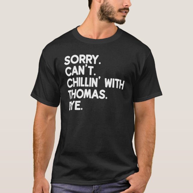 T-shirt THOMAS Prénom Funny Personnalisé Nom Ami (Devant)
