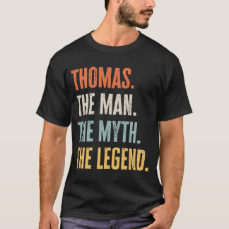 T-shirt Thomas The Best Man Myth Legend Meilleur Nom Thoma