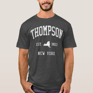 T-shirt Thompson NY J01 Design sportif athlétique vintage