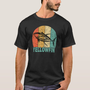 T-shirt Thon jaune rétro pour les pêcheurs de thon Vintage