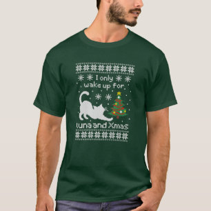 T-shirt Thon & Noël – Pixel Cat Ugly Christmas 
