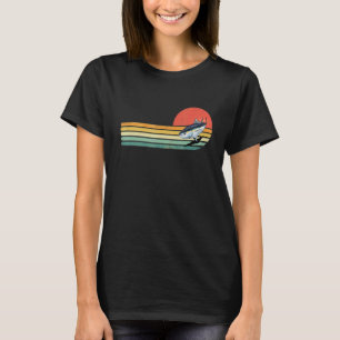 T-shirt Thon rouge rétro vintage pêche en eau salée Fishe