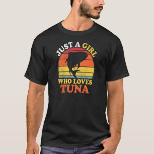 T-shirt Thon Vintage Juste Une Fille Qui Aime Le Thon