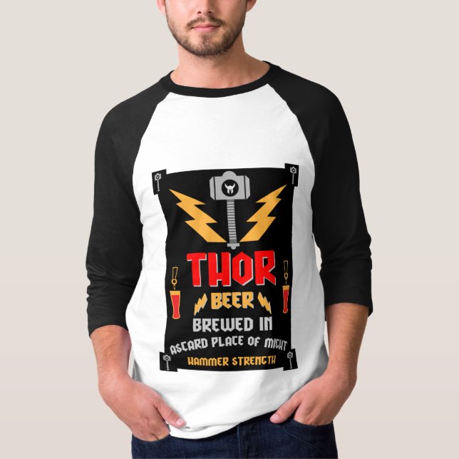 T-shirt Thor Bière Paganisme germanique (Devant)