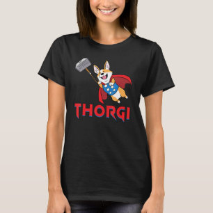 T-shirt Thorgi Et Le Puissant Muttnir Corgi Norse God Paro