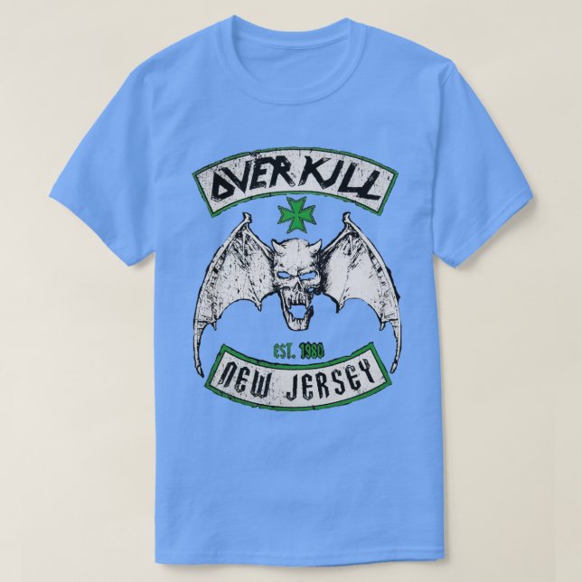 T-SHIRT THRASH METAL OVERKILL NEW JERSEY (Design devant)
