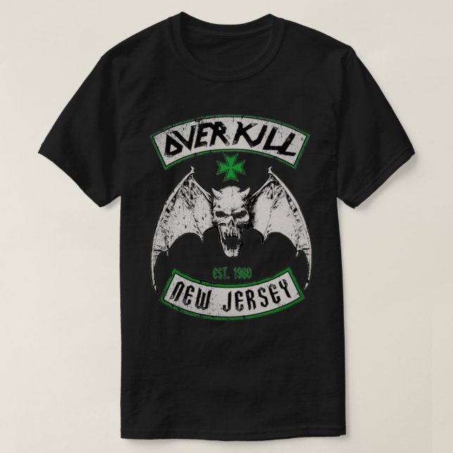 T-SHIRT THRASH METAL OVERKILL NEW JERSEY AMERICA (Design devant)