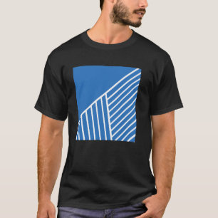T-shirt Threadless Emeline Geo Close Up 3 Bleu Français Ra