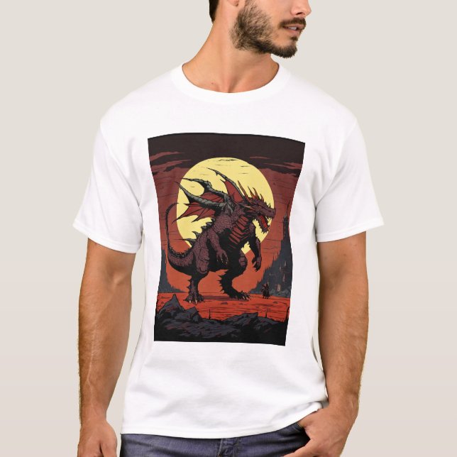 T-shirt Threads de dragon : Fierce et Tee - shirt élégant (Devant)