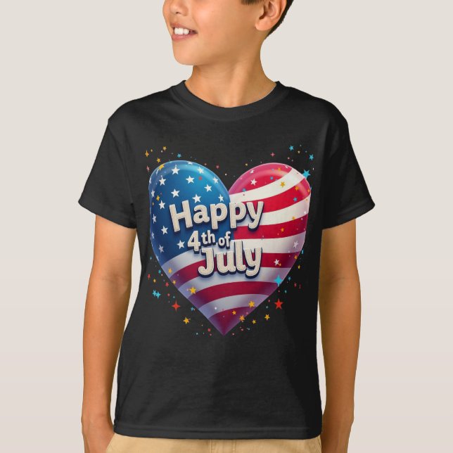 T-shirt Threads de liberté : Gras American Pride Prints (Devant)