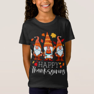 T-Shirt Three Gnomes Happy Thanksgiving Gnomes Affaire Gno
