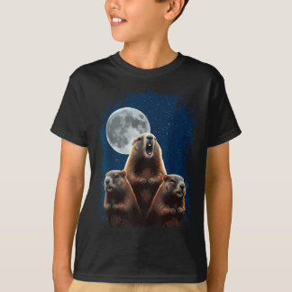 T-shirt Three Groundhogs And A Moon Funny Groundhog Day 