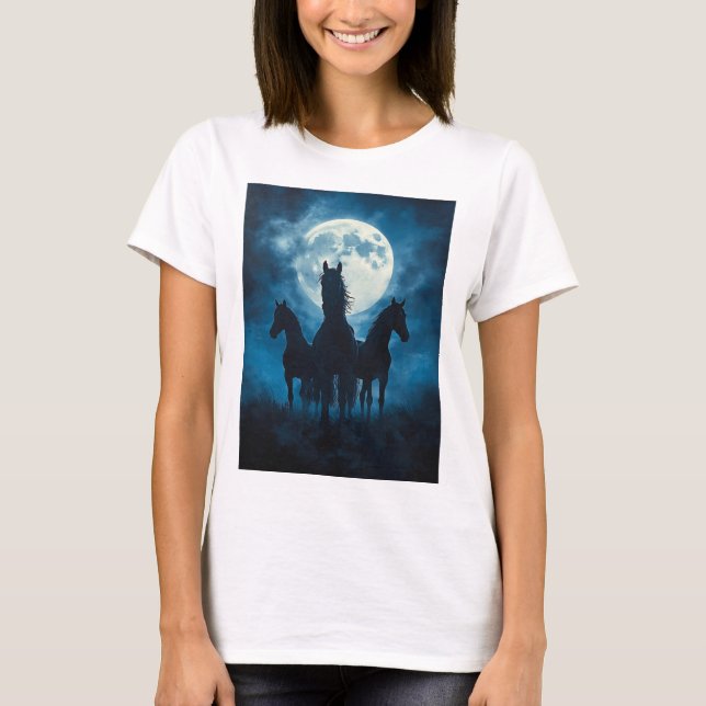 T-shirt Three Horse Moon (Devant)