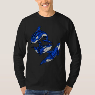 T-shirt Three Tribal Orca Whales Ocean Animals