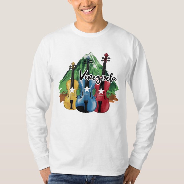T-shirt three Venezuelan violins (Devant)