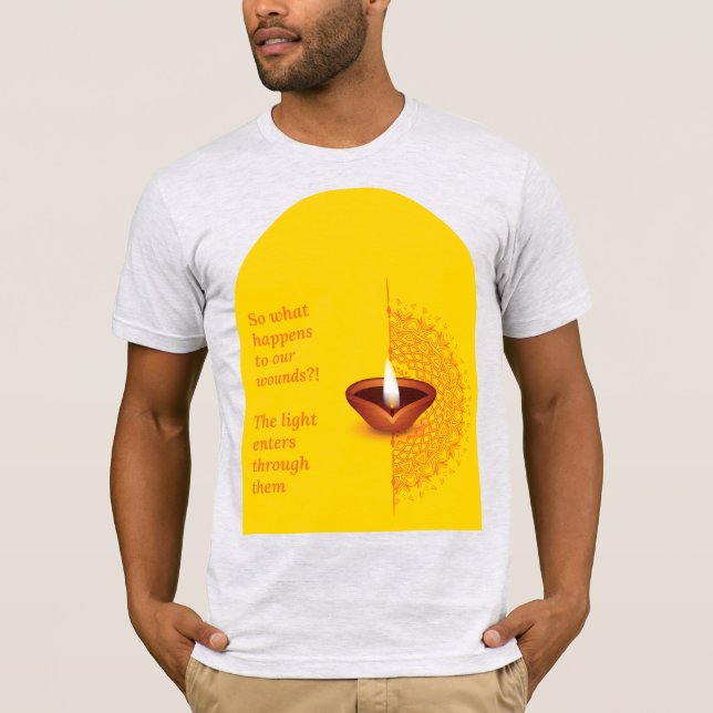 T-shirt Through the Wounds T‑Shirt | Healing Light Mandala (Devant)