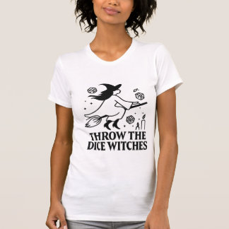 T-shirt Throw The Dice Witches Halloween Spooky Gamer