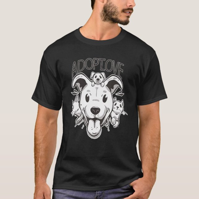 T-shirt Thrown Together Animal  Dog  Cat (Devant)