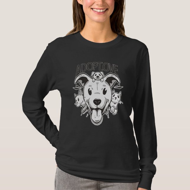 T-shirt Thrown Together Animal  Dog  Cat (Devant)