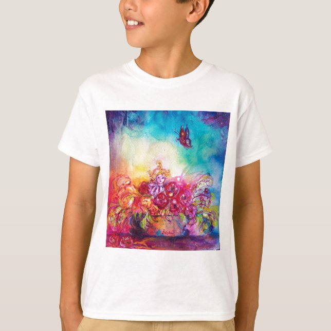 T-SHIRT THUMBELINA, PANIER À FLEURS ET BOUTEILLE (Devant)