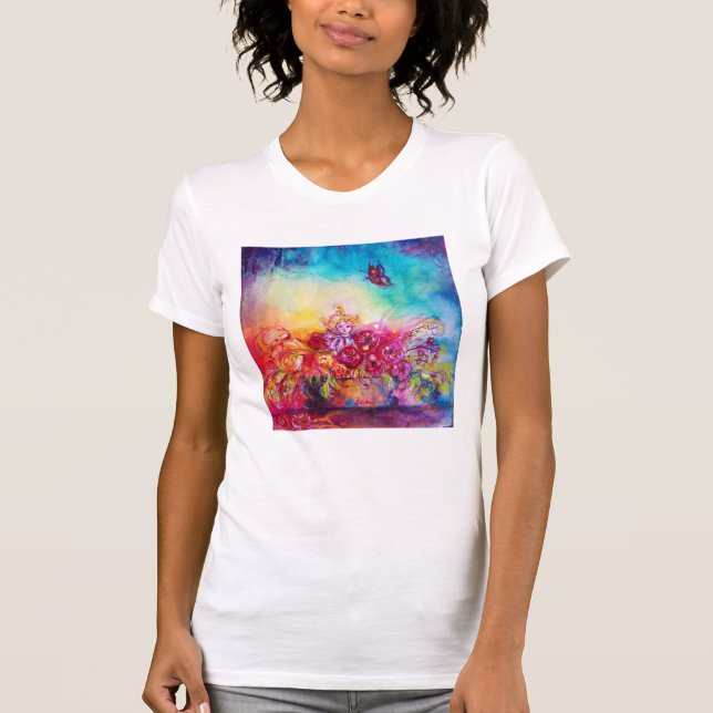 T-SHIRT THUMBELINA, PANIER À FLEURS ET BOUTEILLE (Devant)