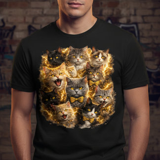 T-shirt "Thunder Cats" Electric Feline Fury - Men's Black 