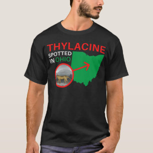 T-shirt Thylacine Tiré Extinct Dans L'Ohio