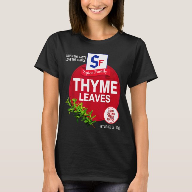 T-shirt Thyme Leaves Halloween Sce Costume Group Matching  (Devant)