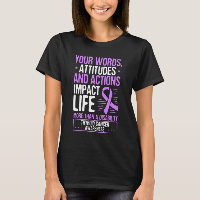 T-shirt Thyroid Cancer Mois Jour Survivant Guerrier (Devant)