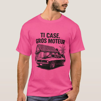 T-SHIRT TI CASE GROS MOTEUR N&B