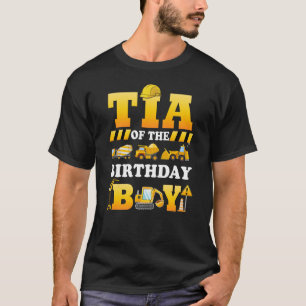 T-shirt Tia De La Construction Garçon Anniversaire Corresp