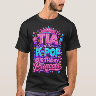 T-shirt Tia de la princesse d'anniversaire de la K-Pop mus