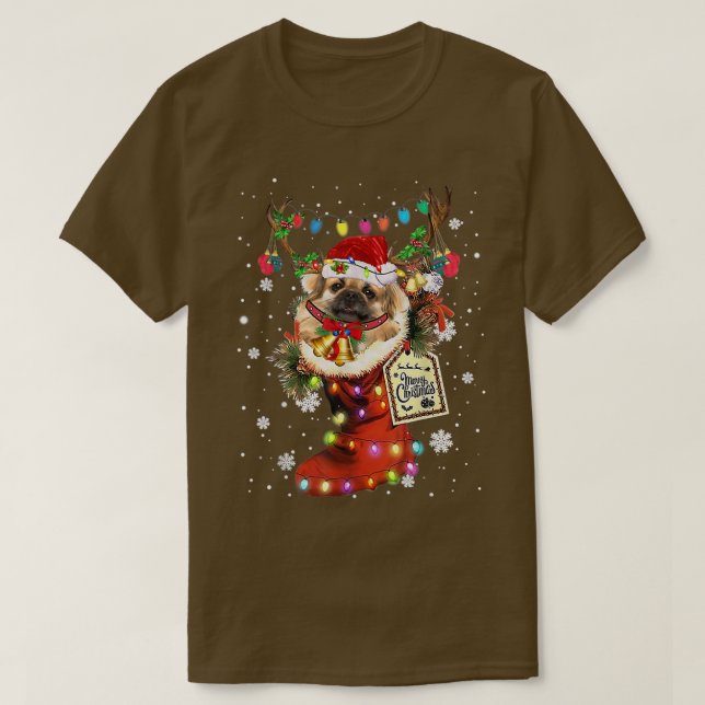 T-shirt Tibétain Espagne Noël Boot Sock hiver Sn (Design devant)