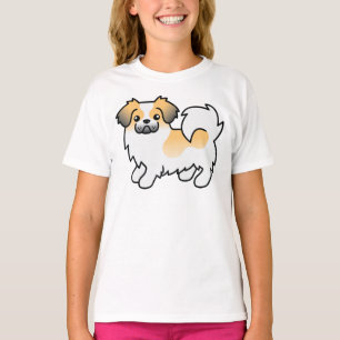 T-shirt Tibétain Spaniel couleur fauve sablé parti-coloré