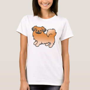 T-shirt Tibétain Spaniel Sable Rouge Chien de Dessin Animé