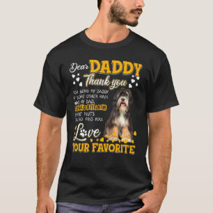 T-shirt Tibétain Terrier Cher Papa Merci D'Être Mon