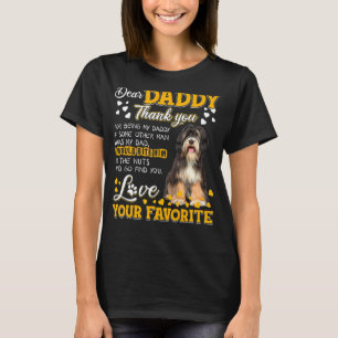 T-shirt Tibétain Terrier Cher Papa Merci D'Être Mon