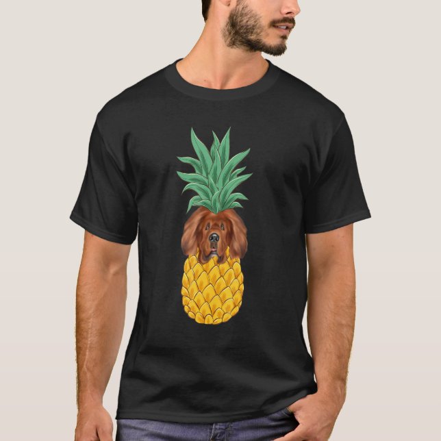 T-shirt Tibetan Mastiff Pineapple Dog (Devant)