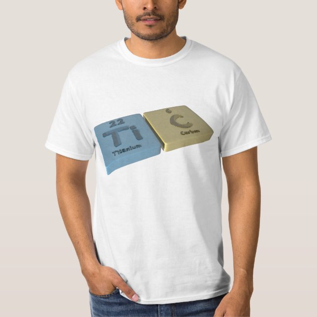 T-shirt Tic comme titane de Ti et carbone de C (Devant)