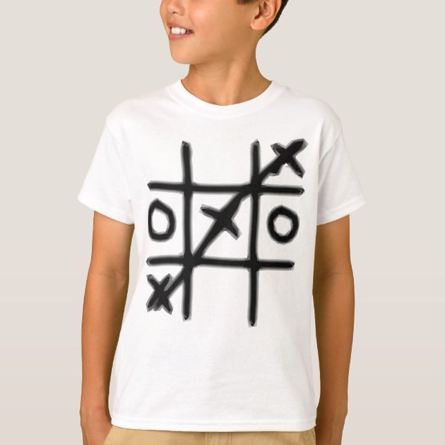 T-shirt Tic Tac Toe - 3 dans une rangée (Devant)
