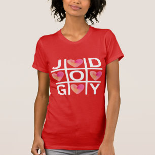 T-shirt Tic Tac Toe Joie et Dieu Foi chrétienne