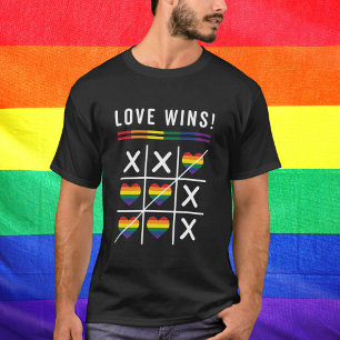 T-shirt Tic Tac Toe Loe gagne le Gay pride LGBTQ
