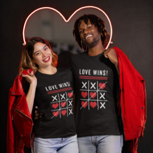 T-shirt Tic Tac Toe Love gagne Anniversaire Saint-Valentin