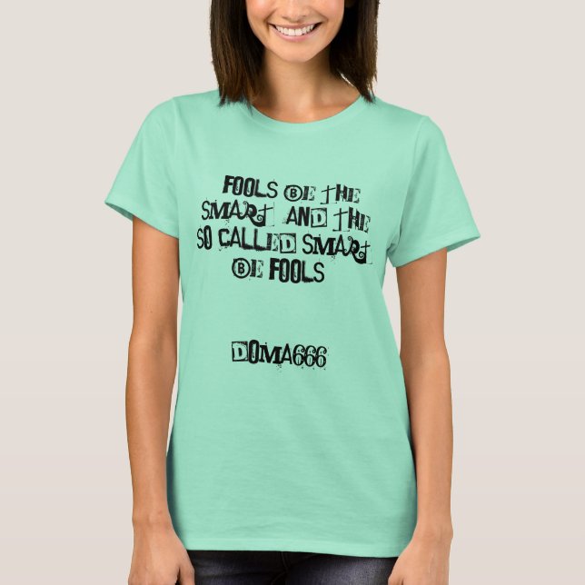 T-shirt Tie-chemise teinture avec citation Doma666. (Devant)