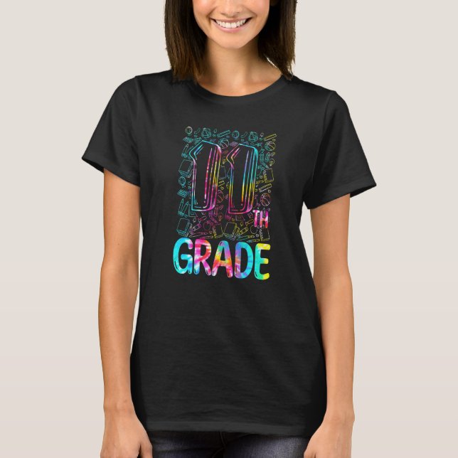 T-shirt Tie Dye 11th Grade Typography Eleventh Grade Back  (Devant)