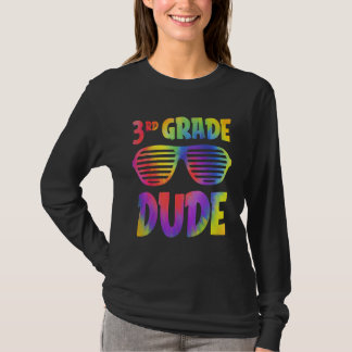 T-shirt Tie Dye 3rd Third Grade Dude Cool Sunglasses Back